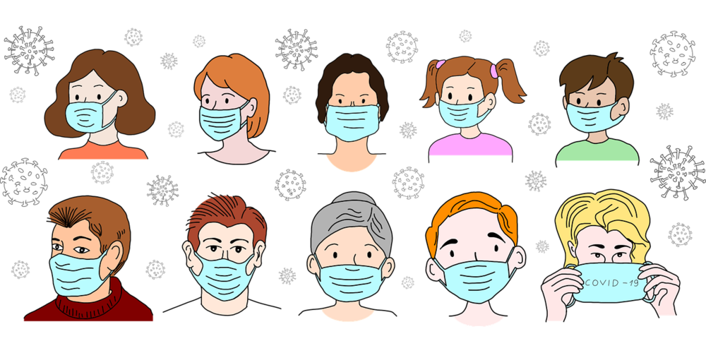 people with masks