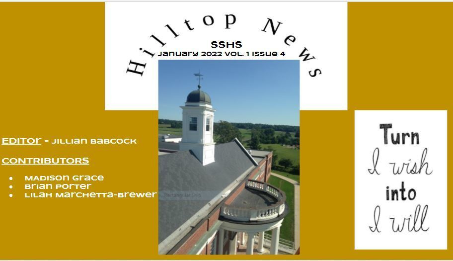 January Hilltop News Cover Page